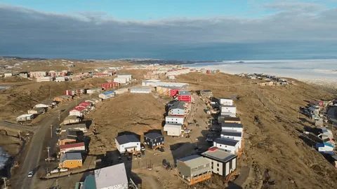 Aerial view of Iqaluit, Nunavut